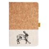 Cork And Heathered Fabric Hardcover Journal 5.5" X 8.25" Thumbnail