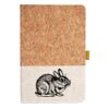 Cork And Heathered Fabric Hardcover Journal 5.5" X 8.25" Thumbnail