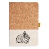 Cork And Heathered Fabric Hardcover Journal 5.5" X 8.25" Thumbnail
