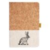 Cork And Heathered Fabric Hardcover Journal 5.5" X 8.25" Thumbnail