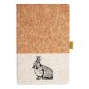 Cork And Heathered Fabric Hardcover Journal 5.5" X 8.25" Thumbnail