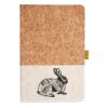 Cork And Heathered Fabric Hardcover Journal 5.5" X 8.25" Thumbnail