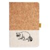 Cork And Heathered Fabric Hardcover Journal 5.5" X 8.25" Thumbnail
