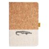 Cork And Heathered Fabric Hardcover Journal 5.5" X 8.25" Thumbnail