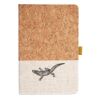 Cork And Heathered Fabric Hardcover Journal 5.5" X 8.25" Thumbnail