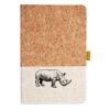 Cork And Heathered Fabric Hardcover Journal 5.5" X 8.25" Thumbnail