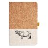 Cork And Heathered Fabric Hardcover Journal 5.5" X 8.25" Thumbnail