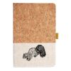 Cork And Heathered Fabric Hardcover Journal 5.5" X 8.25" Thumbnail