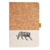 Cork And Heathered Fabric Hardcover Journal 5.5" X 8.25" Thumbnail