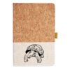 Cork And Heathered Fabric Hardcover Journal 5.5" X 8.25" Thumbnail