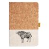 Cork And Heathered Fabric Hardcover Journal 5.5" X 8.25" Thumbnail