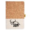 Cork And Heathered Fabric Hardcover Journal 5.5" X 8.25" Thumbnail