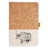 Cork And Heathered Fabric Hardcover Journal 5.5" X 8.25" Thumbnail