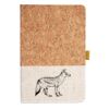 Cork And Heathered Fabric Hardcover Journal 5.5" X 8.25" Thumbnail