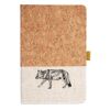 Cork And Heathered Fabric Hardcover Journal 5.5" X 8.25" Thumbnail