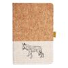 Cork And Heathered Fabric Hardcover Journal 5.5" X 8.25" Thumbnail