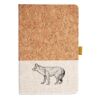 Cork And Heathered Fabric Hardcover Journal 5.5" X 8.25" Thumbnail