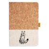 Cork And Heathered Fabric Hardcover Journal 5.5" X 8.25" Thumbnail