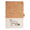 Cork And Heathered Fabric Hardcover Journal 5.5" X 8.25" Thumbnail
