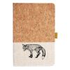 Cork And Heathered Fabric Hardcover Journal 5.5" X 8.25" Thumbnail