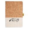 Cork And Heathered Fabric Hardcover Journal 5.5" X 8.25" Thumbnail