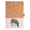 Cork And Heathered Fabric Hardcover Journal 5.5" X 8.25" Thumbnail