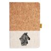 Cork And Heathered Fabric Hardcover Journal 5.5" X 8.25" Thumbnail