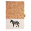 Cork And Heathered Fabric Hardcover Journal 5.5" X 8.25" Thumbnail