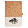 Cork And Heathered Fabric Hardcover Journal 5.5" X 8.25" Thumbnail