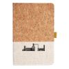 Cork And Heathered Fabric Hardcover Journal 5.5" X 8.25" Thumbnail