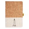 Cork And Heathered Fabric Hardcover Journal 5.5" X 8.25" Thumbnail