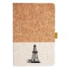 Cork And Heathered Fabric Hardcover Journal 5.5" X 8.25" Thumbnail