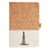 Cork And Heathered Fabric Hardcover Journal 5.5" X 8.25" Thumbnail