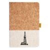 Cork And Heathered Fabric Hardcover Journal 5.5" X 8.25" Thumbnail