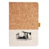 Cork And Heathered Fabric Hardcover Journal 5.5" X 8.25" Thumbnail
