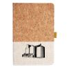 Cork And Heathered Fabric Hardcover Journal 5.5" X 8.25" Thumbnail