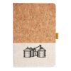 Cork And Heathered Fabric Hardcover Journal 5.5" X 8.25" Thumbnail