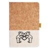 Cork And Heathered Fabric Hardcover Journal 5.5" X 8.25" Thumbnail