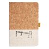 Cork And Heathered Fabric Hardcover Journal 5.5" X 8.25" Thumbnail