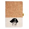 Cork And Heathered Fabric Hardcover Journal 5.5" X 8.25" Thumbnail