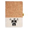 Cork And Heathered Fabric Hardcover Journal 5.5" X 8.25" Thumbnail