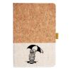 Cork And Heathered Fabric Hardcover Journal 5.5" X 8.25" Thumbnail