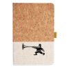 Cork And Heathered Fabric Hardcover Journal 5.5" X 8.25" Thumbnail
