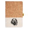 Cork And Heathered Fabric Hardcover Journal 5.5" X 8.25" Thumbnail