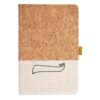 Cork And Heathered Fabric Hardcover Journal 5.5" X 8.25" Thumbnail