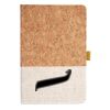 Cork And Heathered Fabric Hardcover Journal 5.5" X 8.25" Thumbnail