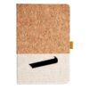 Cork And Heathered Fabric Hardcover Journal 5.5" X 8.25" Thumbnail
