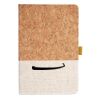 Cork And Heathered Fabric Hardcover Journal 5.5" X 8.25" Thumbnail