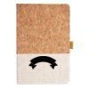 Cork And Heathered Fabric Hardcover Journal 5.5" X 8.25" Thumbnail