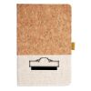 Cork And Heathered Fabric Hardcover Journal 5.5" X 8.25" Thumbnail